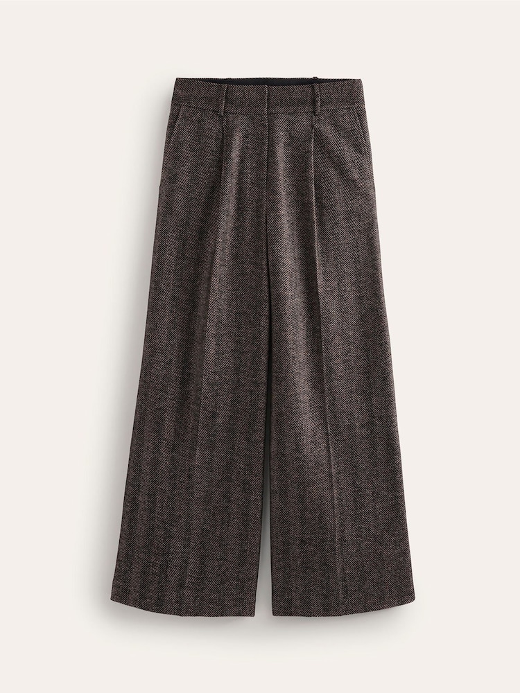 Boden Brown Chiswick Wool Blend Trousers - Image 5 of 5