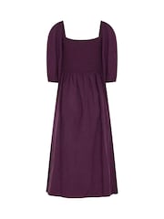 パープル - M&Co Petite 3/4 Sleeve Cornelli Dress - 画像 6 / 6