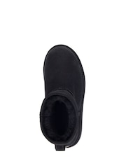 EMU Australia Black Stinger Micro Flatform Sheepskin Boots - Image 5 of 6