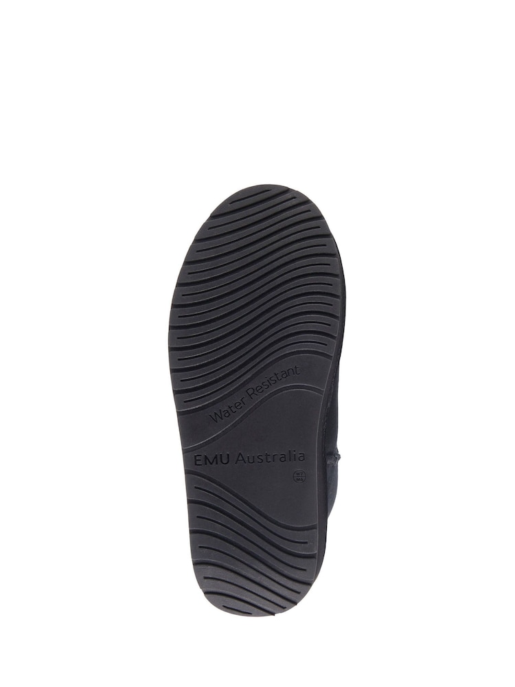 EMU Australia Black Stinger Micro Flatform Sheepskin Boots - Image 6 of 6