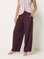 PixieGirl Petite Red Barrel Leg Trousers - Image 2 of 5