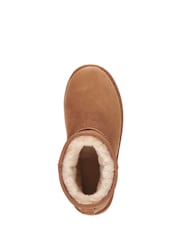 EMU Australia Brown Stinger Micro Flatform Sheepskin Boots - Image 11 of 12