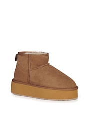 EMU Australia Brown Stinger Micro Flatform Sheepskin Boots - Image 9 of 12