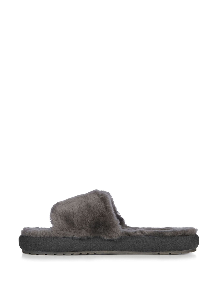 EMU Australia Charcoal Grey Mckay Plush Slippers - Image 2 of 6