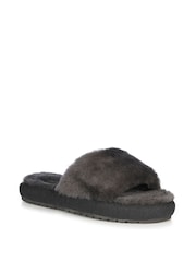 EMU Australia Charcoal Grey Mckay Plush Slippers - Image 3 of 6
