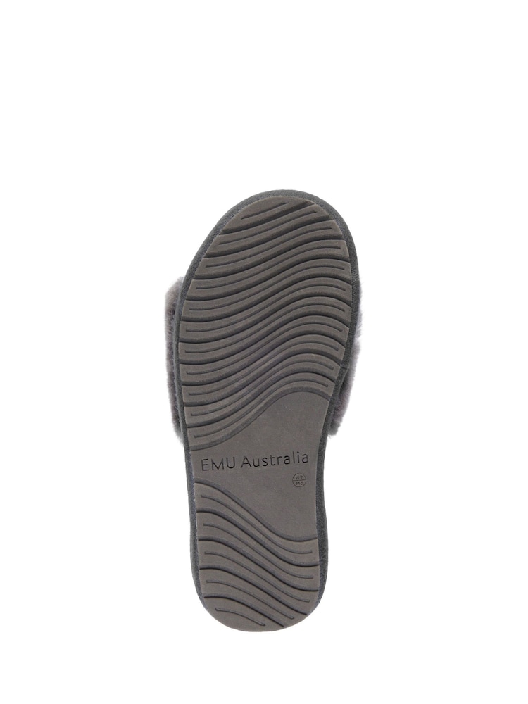 EMU Australia Charcoal Grey Mckay Plush Slippers - Image 6 of 6