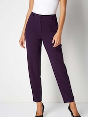 Roman Purple Long Straight Leg Stretch Trousers - Image 1 of 4