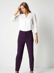 Roman Purple Long Straight Leg Stretch Trousers - Image 3 of 4