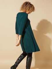 Roman Green A-Line Pocket Detail Swing Dress - Image 3 of 4