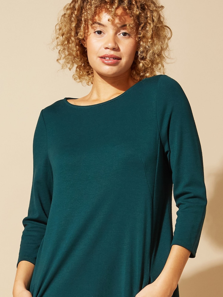 Roman Green A-Line Pocket Detail Swing Dress - Image 4 of 4