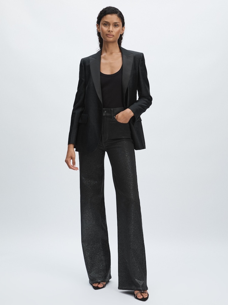 Paige Glitter Dégradé Straight Leg Jeans - Image 1 of 6