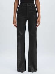 Paige Glitter Dégradé Straight Leg Jeans - Image 3 of 6