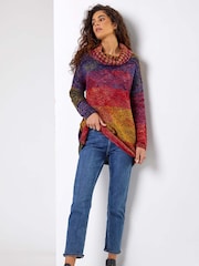 Roman Multi Cowl Neck Ombre Jumper - Image 4 of 5