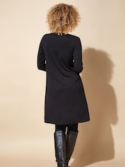 Roman Black A-Line Pocket Detail Swing Dress - Image 2 of 4