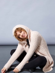 Roman Pink Fluffy Hooded Cardigan - Image 4 of 5