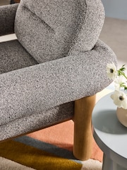 MADE.COM Grey Marl Pax Boucle Maxton Chair - Image 4 of 7