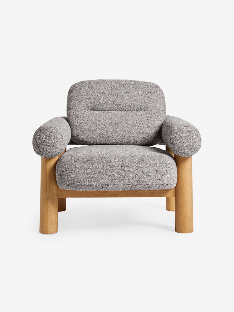 MADE.COM Grey Marl Pax Boucle Maxton Chair - Image 7 of 7