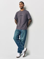 adidas Brown Essentials Linear Single Jersey 100% Cotton T-Shirt - Image 2 of 5