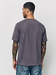 adidas Brown Essentials Linear Single Jersey 100% Cotton T-Shirt - Image 3 of 5