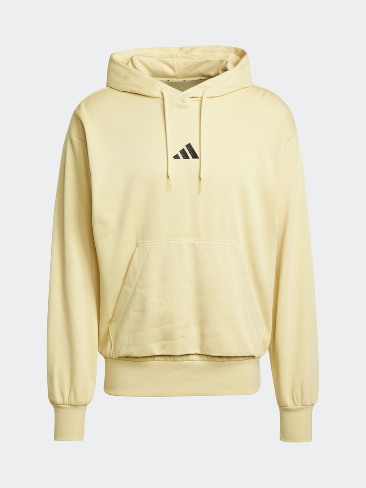 adidas Black Essentials Feelcozy Fleece Hoodie - Image 5 of 5