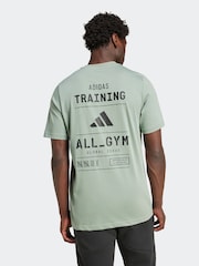 Зеленый - Футболка с графическим принтом категории All-Gym от adidas - Image 2 of 6