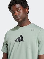 Зеленый - Футболка с графическим принтом категории All-Gym от adidas - Image 4 of 6