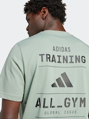 Зеленый - Футболка с графическим принтом категории All-Gym от adidas - Image 5 of 6