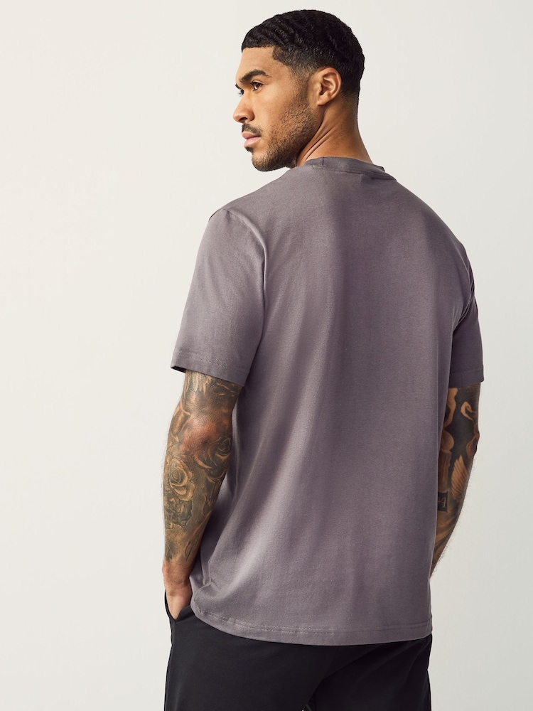 adidas Brown Essentials Small Logo Single 100% Cotton Jersey T-Shirt - Image 3 of 5