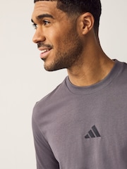adidas Brown Essentials Small Logo Single 100% Cotton Jersey T-Shirt - Image 4 of 5