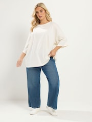 Yours Curve Brown Oversized Boxy T-Shirt - Image 2 of 6