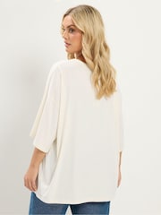 Yours Curve Brown Oversized Boxy T-Shirt - Image 3 of 6