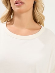 Yours Curve Brown Oversized Boxy T-Shirt - Image 4 of 6