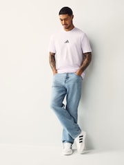 adidas Essentials Small Logo Single 100% Cotton Jersey T-Shirt - Imagen 3 de 5