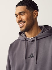 adidas Black Essentials Feelcozy Fleece Hoodie - Image 4 of 5