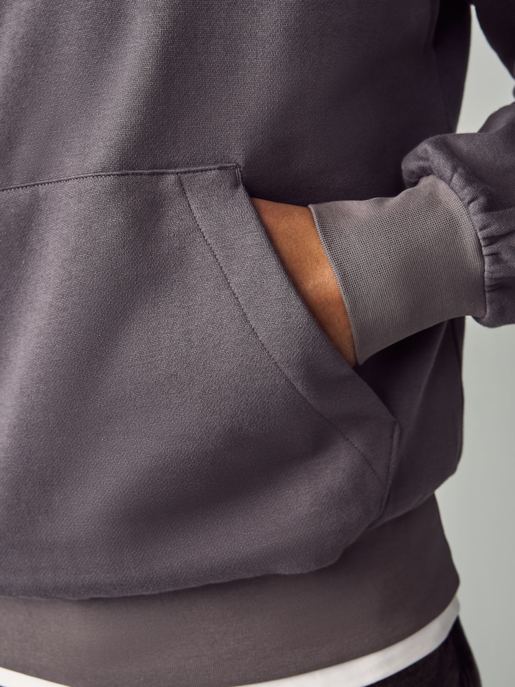 adidas Black Essentials Feelcozy Fleece Hoodie - Image 5 of 5