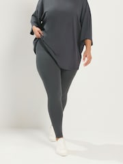 Yours Curve Grey Leggings - Image 1 of 6