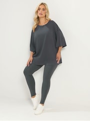 Yours Curve Grey Leggings - Image 2 of 6