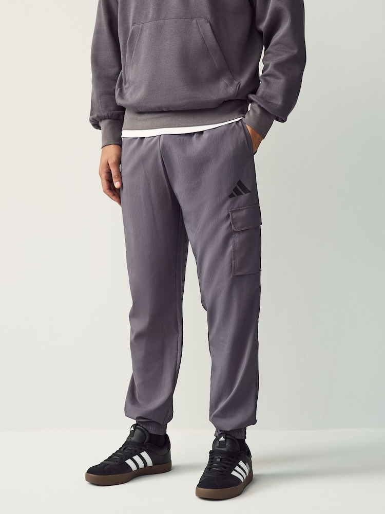 adidas Black Essentials Small Logo Cargo Joggers - Image 1 of 6