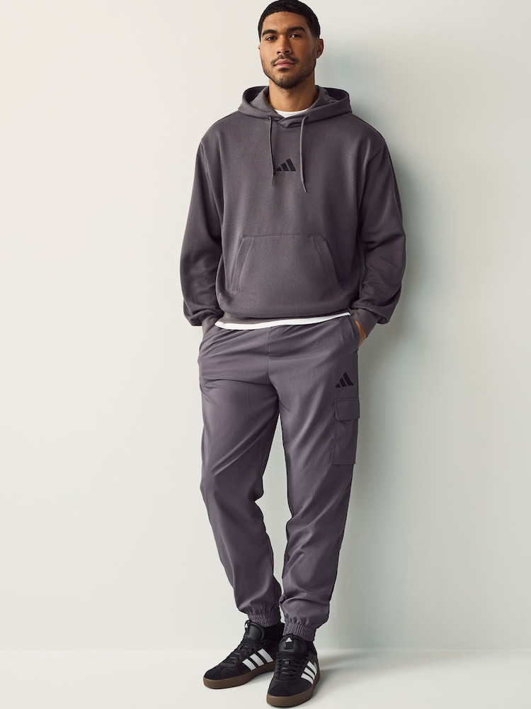 adidas Black Essentials Small Logo Cargo Joggers - Image 2 of 6 adidas Black Essentials Small Logo Cargo Joggers - Image 2 of 6