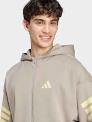 adidas Natural Future Icons 3-Stripes Full-Zip Hoodie - Image 4 of 6