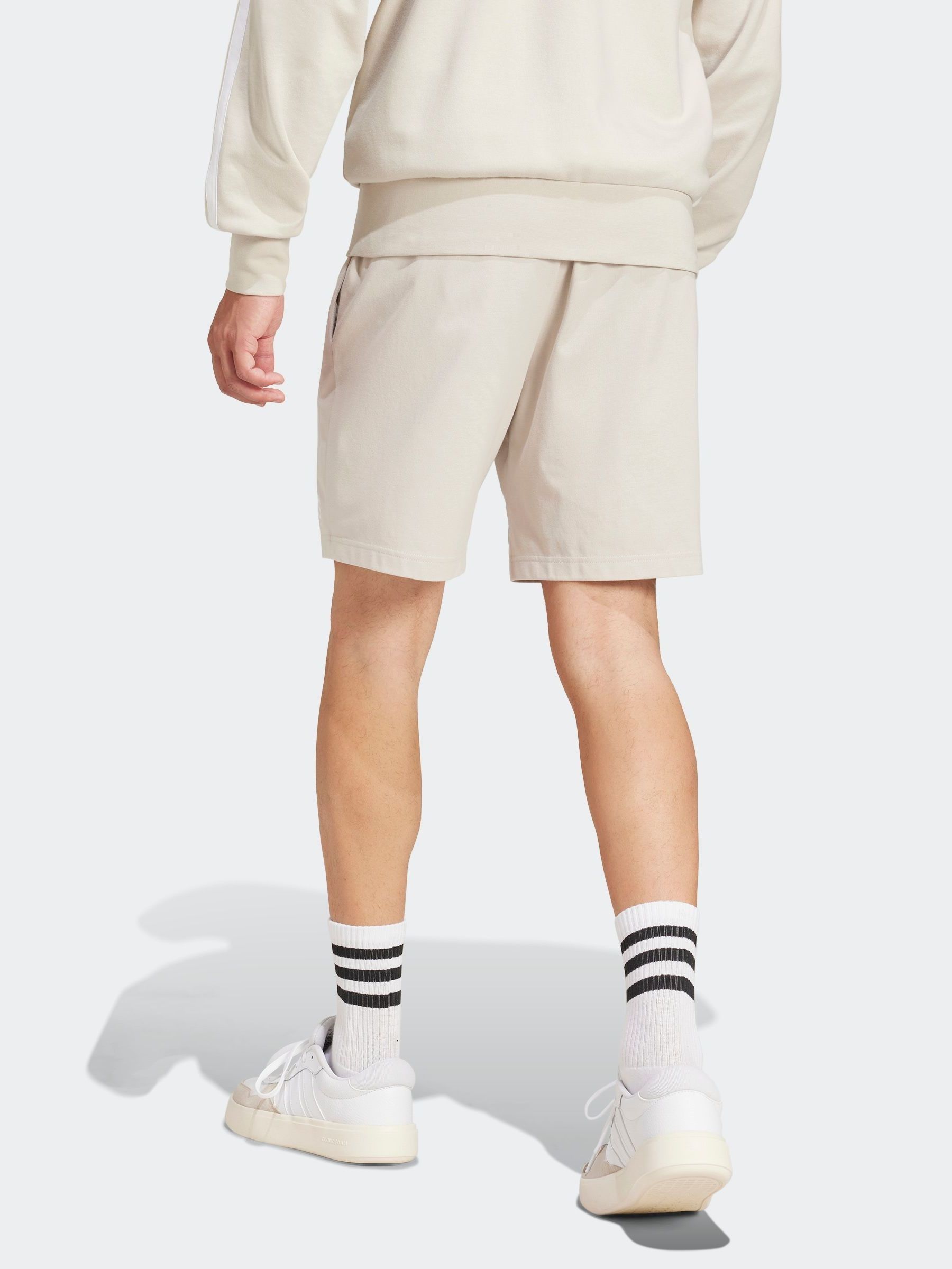 Buy adidas Cream Essentials Linear Single Jersey Shorts from Next USA