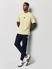 adidas Yellow Essentials Small Logo Single 100% Cotton Jersey T-Shirt - Image 5 of 10