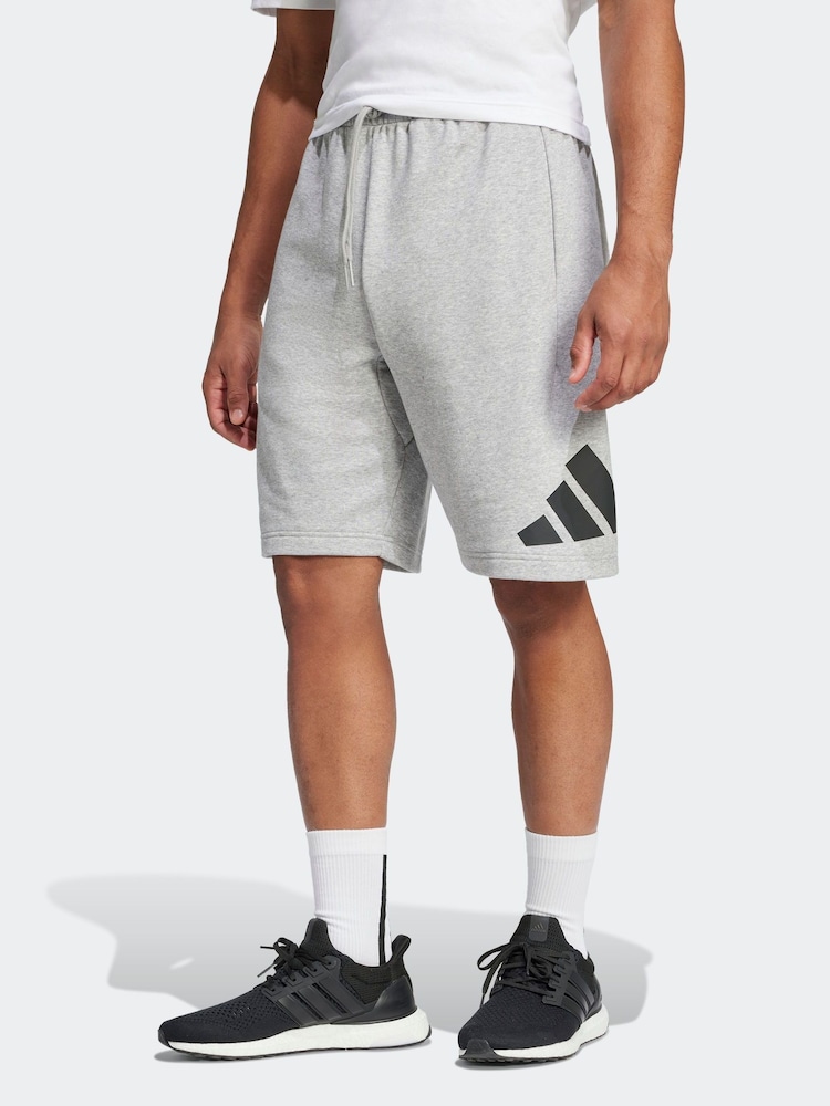 adidas Grey Essentials Big Logo French Terry Shorts - Image 1 of 6