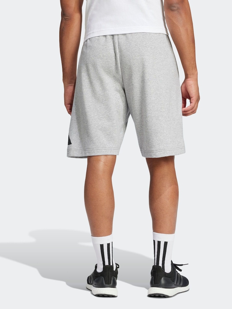 adidas Grey Essentials Big Logo French Terry Shorts - Image 2 of 6