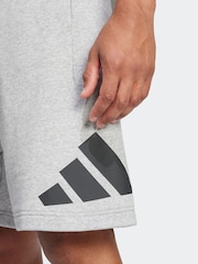 adidas Grey Essentials Big Logo French Terry Shorts - Image 5 of 6