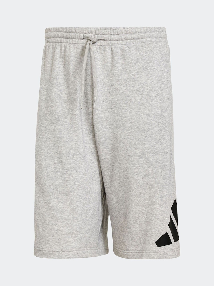 adidas Grey Essentials Big Logo French Terry Shorts - Image 6 of 6