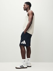 adidas Black Essentials Big Logo French Terry Shorts - Image 2 of 5