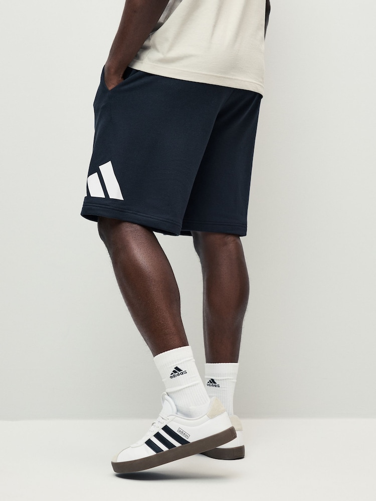 adidas Black Essentials Big Logo French Terry Shorts - Image 3 of 5