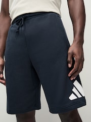 adidas Black Essentials Big Logo French Terry Shorts - Image 4 of 5