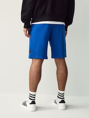 adidas Blue Essentials Big Logo French Terry Shorts - Image 3 of 6